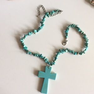 Turquoise Cross Necklace